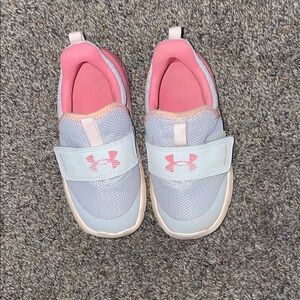 Under Armour Kids' Pink and White Sneakers